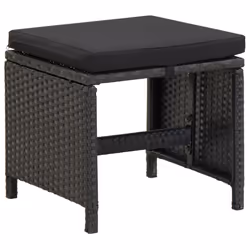 VidaXL 316749 chaise d'extérieur Terrace Siège rembourré Polyester, Polyuréthane, Acier Noir