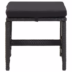 VidaXL 316749 chaise d'extérieur Terrace Siège rembourré Polyester, Polyuréthane, Acier Noir