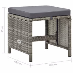 VidaXL 316750 chaise d'extérieur Terrace Siège rembourré Polyester, Polyuréthane, Acier Gris - Vue supplémentaire 6