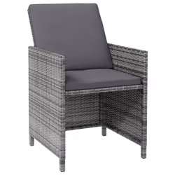 VidaXL 316753 chaise d'extérieur Terrace Siège rembourré Polyester, Polyuréthane, Acier Gris - Vue supplémentaire 4