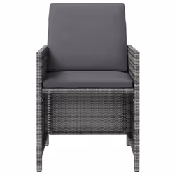 VidaXL 316753 chaise d'extérieur Terrace Siège rembourré Polyester, Polyuréthane, Acier Gris - Vue supplémentaire 5