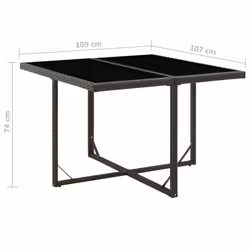 VidaXL 316764 table de jardin Noir - Vue supplémentaire 5