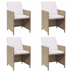 VidaXL 316777, Terrace, Siège rembourré, Polyester, Polyuréthane, Acier, Crème, Blanc, 520 mm, 560 mm