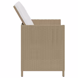 VidaXL 316777 chaise d'extérieur Terrace Siège rembourré Polyester, Polyuréthane, Acier Crème, Blanc - Vue supplémentaire 5