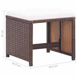 VidaXL 316778 chaise d'extérieur Terrace Siège rembourré Polyester, Polyuréthane, Acier Crème, Blanc - Vue supplémentaire 6