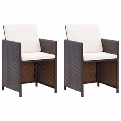 VidaXL 316780 chaise d'extérieur Terrace Siège rembourré Polyester, Polyuréthane, Acier Crème, Blanc