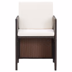 VidaXL 316780 chaise d'extérieur Terrace Siège rembourré Polyester, Polyuréthane, Acier Crème, Blanc - Vue supplémentaire 4