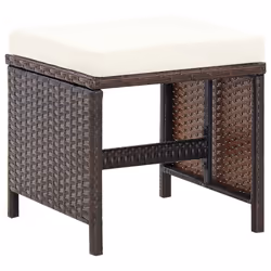 VidaXL 316780 chaise d'extérieur Terrace Siège rembourré Polyester, Polyuréthane, Acier Crème, Blanc - Vue supplémentaire 8