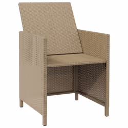VidaXL 316781 chaise d'extérieur Terrace Siège rembourré Polyester, Polyuréthane, Acier Crème, Blanc - Vue supplémentaire 4