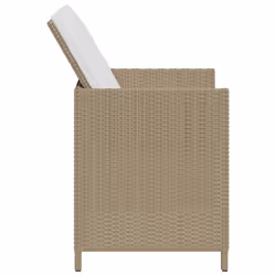 VidaXL 316781 chaise d'extérieur Terrace Siège rembourré Polyester, Polyuréthane, Acier Crème, Blanc - Vue supplémentaire 5