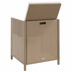VidaXL 316781 chaise d'extérieur Terrace Siège rembourré Polyester, Polyuréthane, Acier Crème, Blanc - Vue supplémentaire 6