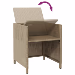VidaXL 316781 chaise d'extérieur Terrace Siège rembourré Polyester, Polyuréthane, Acier Crème, Blanc - Vue supplémentaire 7