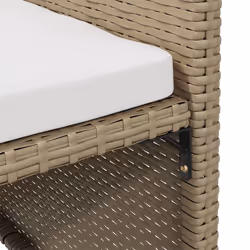 VidaXL 316781 chaise d'extérieur Terrace Siège rembourré Polyester, Polyuréthane, Acier Crème, Blanc - Vue supplémentaire 8