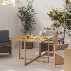 VidaXL 316791 table de jardin Noir, Beige