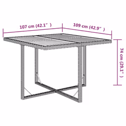 VidaXL 316791 table de jardin Noir, Beige - Vue supplémentaire 8