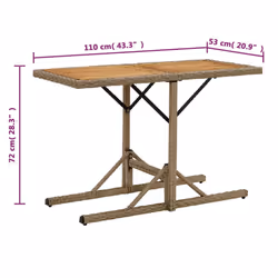 VidaXL 316801 table de jardin Beige - Vue supplémentaire 6