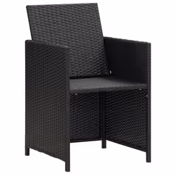 VidaXL 316802 chaise d'extérieur Terrace Siège rembourré Polyester, Polyéthylène, Rotin, Acier Noir, Crème, Blanc - Vue supplémentaire 6