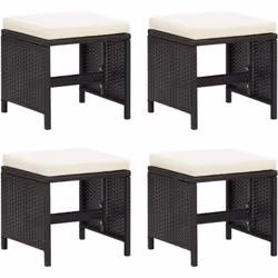 Ces tabourets de jardin complètent parfaitement votre jardin, terrasse et espace de vie extérieur. Matériau durable : la rési ...