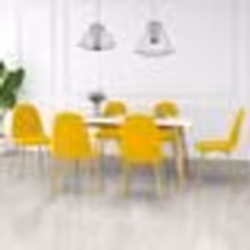 vidaXL Chaises à manger lot de 6 Jaune moutarde Velours