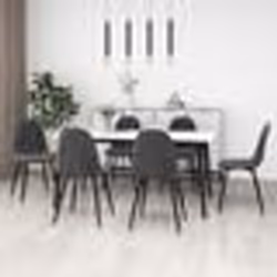 vidaXL Chaises à manger lot de 6 gris foncé velours