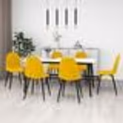 vidaXL Chaises à manger lot de 6 Jaune moutarde Velours