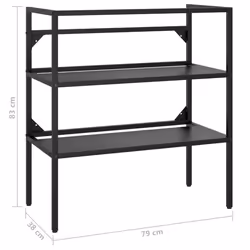VidaXL 338489 miroir de salle de bain et armoire de rangement pour évier - Vue supplémentaire 7