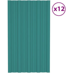 Vidaxl - Panneaux de toiture 12 pcs Acier galvanisé Vert 80x45 cm