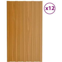 Vidaxl - Panneaux de toiture 12 pcs acier galvanisé naturel 80x45 cm
