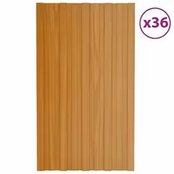 vidaXL Panneaux de toiture 36 pcs acier galvanisé naturel 80x45 cm