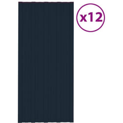 vidaXL Panneaux de toiture 12 pcs Acier galvanisé Anthracite 100x45 cm