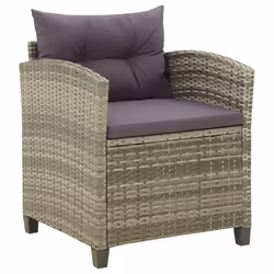 VidaXL 316872, Terrace, Siège rembourré, Polyuréthane, Acier, Gris, Polyester, 55 cm