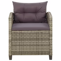 VidaXL 316872 chaise d'extérieur Terrace Siège rembourré Polyuréthane, Acier Gris
