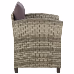 VidaXL 316872 chaise d'extérieur Terrace Siège rembourré Polyuréthane, Acier Gris