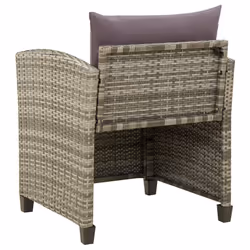 VidaXL 316872 chaise d'extérieur Terrace Siège rembourré Polyuréthane, Acier Gris - Vue supplémentaire 4
