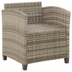 VidaXL 316872 chaise d'extérieur Terrace Siège rembourré Polyuréthane, Acier Gris - Vue supplémentaire 5