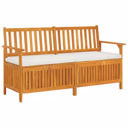 VidaXL 316737, Marron, Bois d'acacia, Tissu, Polyester, Adultes et enfants, 1480 mm, 620 mm, 840 mm