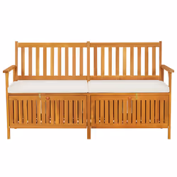 VidaXL 316737 banc de jardin Bois d'acacia, Tissu, Polyester