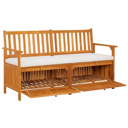 VidaXL 316737 banc de jardin Bois d'acacia, Tissu, Polyester - Vue supplémentaire 4