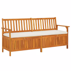 VidaXL 316738, Marron, Bois d'acacia, Tissu, Polyester, Adultes et enfants, 1700 mm, 630 mm, 840 mm