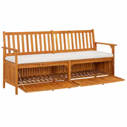 VidaXL 316738 banc de jardin Bois d'acacia, Tissu, Polyester