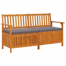 VidaXL 316741, Marron, Bois d'acacia, Tissu, Polyester, Adultes et enfants, 1700 mm, 630 mm, 840 mm