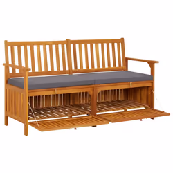 VidaXL 316741 banc de jardin Bois d'acacia, Tissu, Polyester - Vue supplémentaire 5