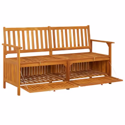 VidaXL 316743 banc de jardin Bois d'acacia, Tissu, Polyester