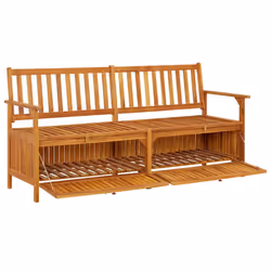 VidaXL 316744 banc de jardin Bois d'acacia, Tissu, Polyester