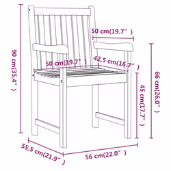 VidaXL 316609 chaise d'extérieur Terrace Bois d'acacia - Vue supplémentaire 8
