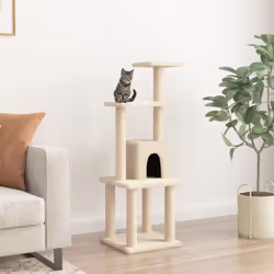 Cet arbre à chat est le refuge idéal pour que vos chats grattent, grimpent, se perchent, se cachent et se reposent. L'arbre à ...