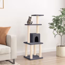 Cet arbre à chat est le refuge idéal pour que vos chats grattent, grimpent, se perchent, se cachent et se reposent. L'arbre à ...
