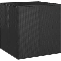 vidaXL Boîte à coussins de jardin Résine tressée 100x97,5x104 cm Noir
