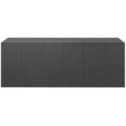 Vidaxl - Boîte à coussins de jardin Résine tressée 291x100,5x104 cm Noir