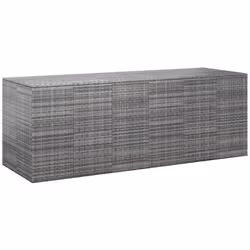 Cette boîte à coussins de jardin en résine tressée est un choix idéal pour ranger des coussins, des oreillers, des couverture ...